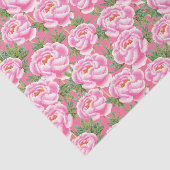 Bohemian Chic Pink Peonies Patroon Tissuepapier (Detail)