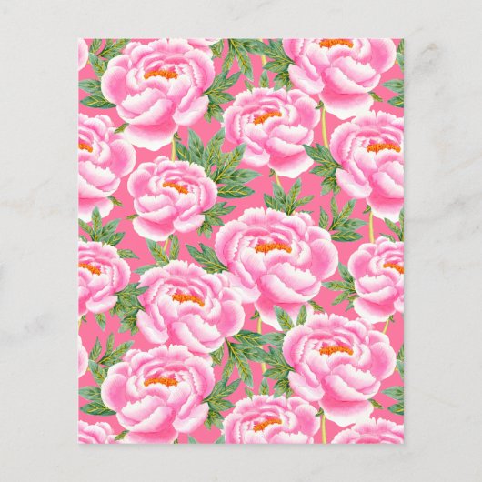 Bohemian Chic Pink Peonies Patroonboek (Achterkant)