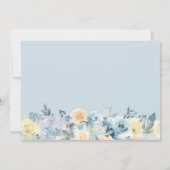 Bohemian Chic Vanilla Blue Wedding Save the Date Kaart (Achterkant)