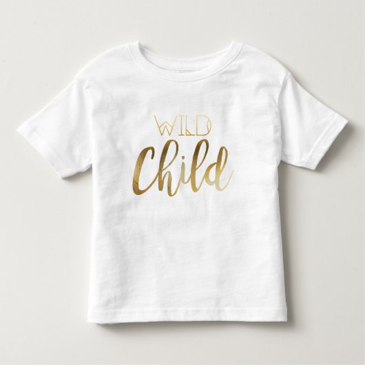 Bohemian Chic Wild Child | Tribal Gold Foil Kinder Shirts (Voorkant)