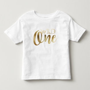 Bohemian Chic Wild One   Tribal Gold Foil Kinder Shirts