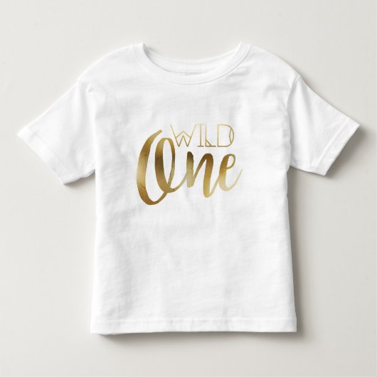 Bohemian Chic Wild One | Tribal Gold Foil Kinder Shirts (Voorkant)