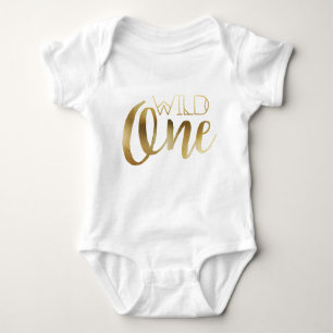 Bohemian Chic Wild One Tribal Gold Foil Romper