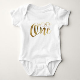 Bohemian Chic Wild One | Tribal Gold Foil Romper