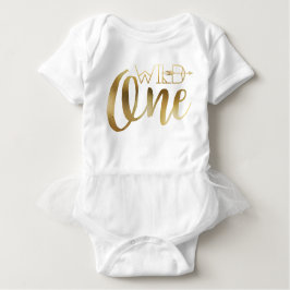 Bohemian Chic Wild One | Tribal Gold Foil Romper