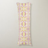 Bohemian Chintz 104 Pastel Geel Stofroze Lichaamskussen (Voorkant Verticaal)