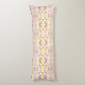 Bohemian Chintz 104 Pastel Geel Stofroze Lichaamskussen (Achterkant (Verticaal))