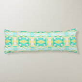 Bohemian Chintz 108 Geel Aqua Lichaamskussen (Achterkant)