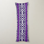 Bohemian Chintz 116 Wit Paarse Lichaamskussen (Achterkant (Verticaal))