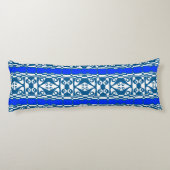 Bohemian Chintz 117 Wit Blauw Lichaamskussen (Achterkant)