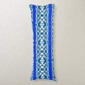 Bohemian Chintz 117 Wit Blauw Lichaamskussen (Voorkant Verticaal)