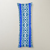 Bohemian Chintz 117 Wit Blauw Lichaamskussen (Achterkant (Verticaal))