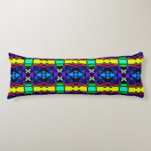 Bohemian Chintz 125 regenboog zwart Lichaamskussen (Voorkant)