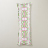 Bohemian Chintz 19 pastel groen roze wit Lichaamskussen (Achterkant (Verticaal))