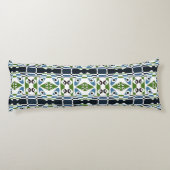 Bohemian Chintz 1 Blue Green Body Pillow Lichaamskussen (Achterkant)