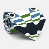 Bohemian Chintz 1 Blue Green Pin Button Stropdas (Opgerold)