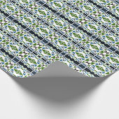 Bohemian Chintz 1 Blue Green T shirt Cadeaupapier (Hoek)