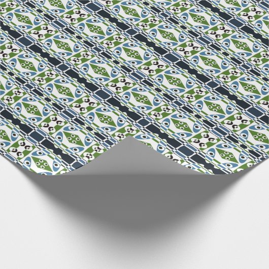 Bohemian Chintz 1 Blue Green T shirt Cadeaupapier (Hoek)