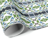 Bohemian Chintz 1 Blue Green T shirt Cadeaupapier (Rol Hoek)