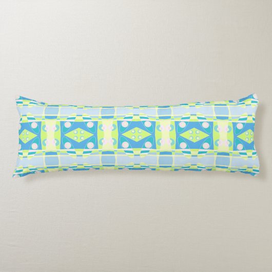 Bohemian Chintz 20 pastel groen blauw roze Lichaamskussen (Voorkant)