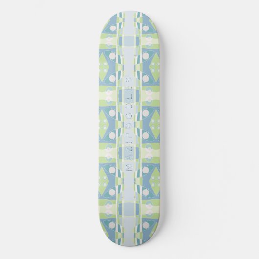 Bohemian Chintz 20 pastel groen blauw roze Persoonlijk Skateboard (Voorkant)