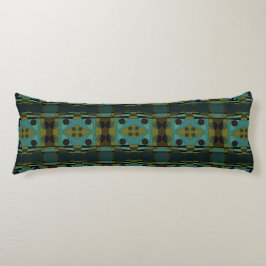 Bohemian Chintz 21 Mint Blauwgroen Olijfzwart Lichaamskussen