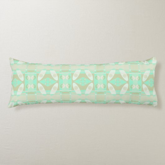 Bohemian Chintz 23 Pastel Mint Spearmint Olive Lichaamskussen (Voorkant)