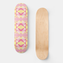 Bohemian Chintz 24 Bubblegum Roze Geel Sinaasappel Persoonlijk Skateboard