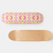 Bohemian Chintz 24 Bubblegum Roze Geel Sinaasappel Persoonlijk Skateboard (Horizontaal)