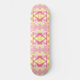 Bohemian Chintz 24 Bubblegum Roze Geel Sinaasappel Persoonlijk Skateboard