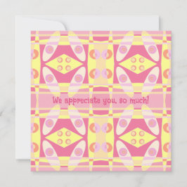 Bohemian Chintz 24 Bubblegum Roze Gele Dankbaarhei Kaart