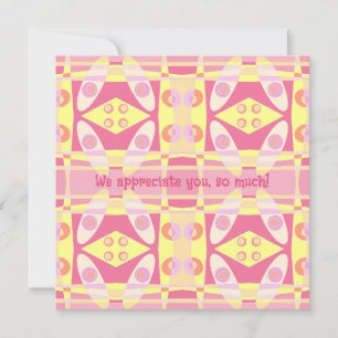 Bohemian Chintz 24 Bubblegum Roze Gele Dankbaarhei Kaart