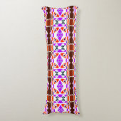 Bohemian Chintz 25 Rood Paarse Lichaamskussen (Voorkant Verticaal)