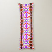Bohemian Chintz 25 Rood Paarse Lichaamskussen (Achterkant (Verticaal))