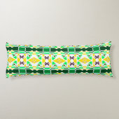 Bohemian Chintz 33 Groen Geel Lichaamskussen (Achterkant)