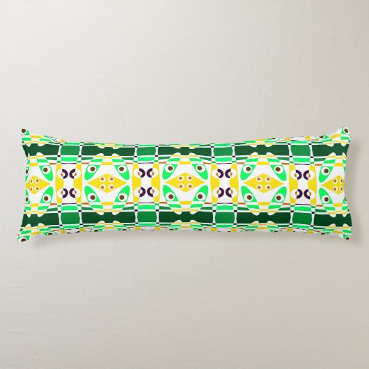 Bohemian Chintz 33 Groen Geel Lichaamskussen (Voorkant)