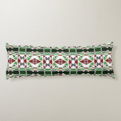 Bohemian Chintz 37 Groene Maroon Bruin Lichaamskussen (Achterkant)