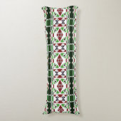 Bohemian Chintz 37 Groene Maroon Bruin Lichaamskussen (Voorkant Verticaal)