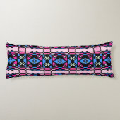 Bohemian Chintz 43 Blush Roze Fuchsia Blauw Zwart Lichaamskussen (Achterkant)