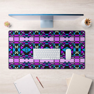 Bohemian Chintz 48 Paarse Blauw Zwart Bureaumat