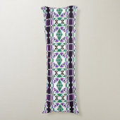 Bohemian Chintz 4 Paarse Groen Lichaamskussen (Voorkant Verticaal)