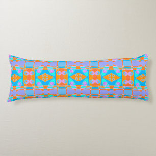 Bohemian Chintz 58 Turquoise Sinaasappel Blauw Paa Lichaamskussen