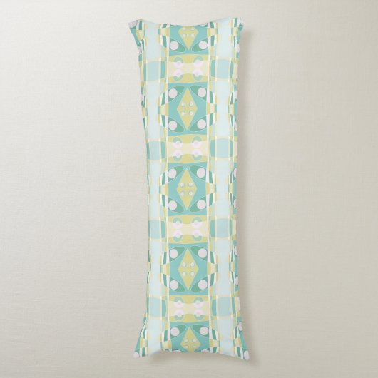 Bohemian Chintz 60 Olive Mint Groen Lichaamskussen (Voorkant Verticaal)