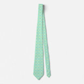Bohemian Chintz 77 pastel blauw groen Stropdas (Voorkant)