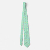 Bohemian Chintz 77 pastel blauw groen Stropdas (Achterkant)