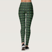 Bohemian Chintz 80 Stoffige Jade Olive Leggings (Achterkant)