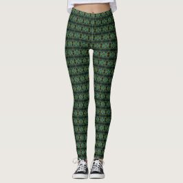 Bohemian Chintz 80 Stoffige Jade Olive Leggings