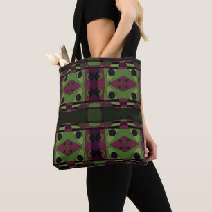 Bohemian Chintz 81 Stoffig Magenta Groen Tote Bag