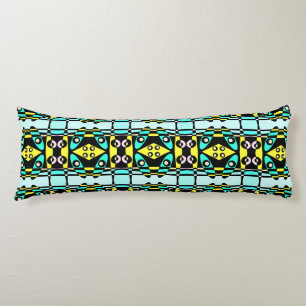 Bohemian Chintz 87 Geel Spearmint Zwart Lichaamskussen