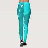 Bohemian Chintz Illustratie Blauwgroen 1 Leggings (Achterkant)